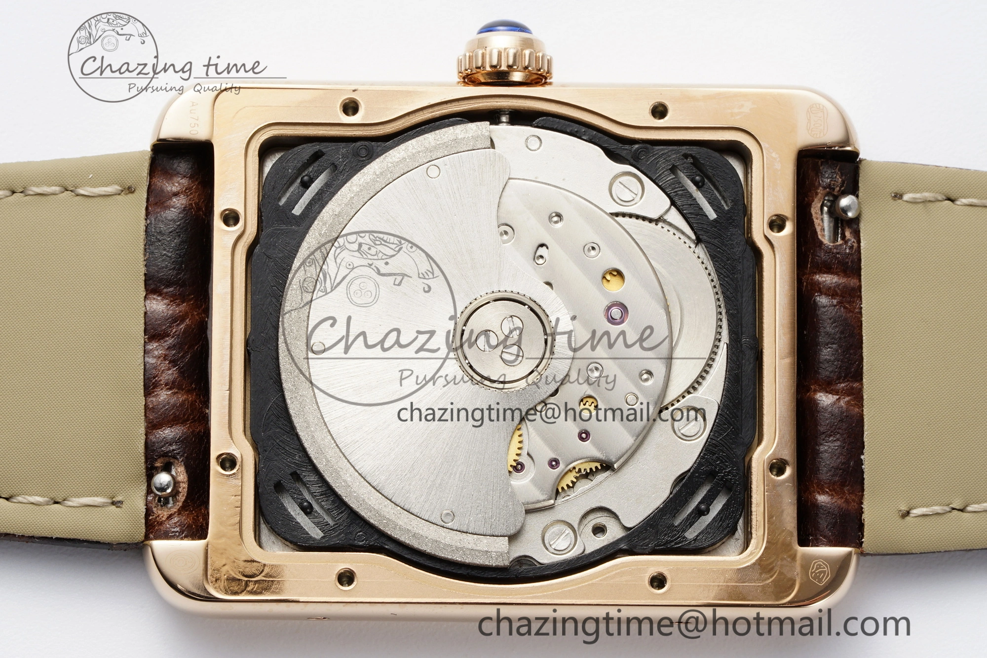 Tank 41 RG APSF 1:1 Best Edition White Dial on Brown Leather Strap MIYOTA 9015