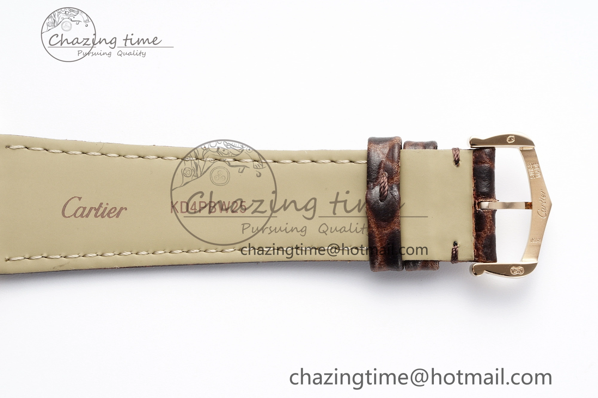 Tank 41 RG APSF 1:1 Best Edition White Dial on Brown Leather Strap MIYOTA 9015