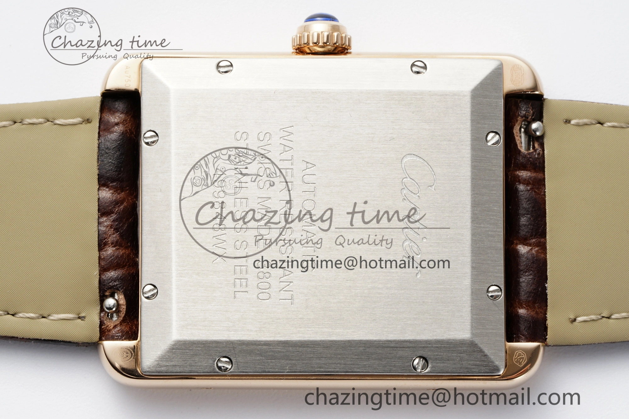 Tank 41 RG APSF 1:1 Best Edition White Dial on Brown Leather Strap MIYOTA 9015