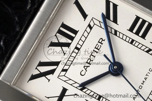 Tank 41 SS APSF 1:1 Best Edition White Dial on Black Croco Leather Strap MIYOTA 9015