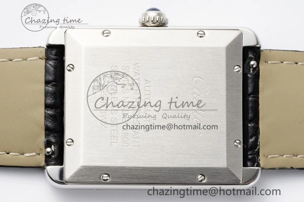Tank 41 SS APSF 1:1 Best Edition White Dial on Black Croco Leather Strap MIYOTA 9015