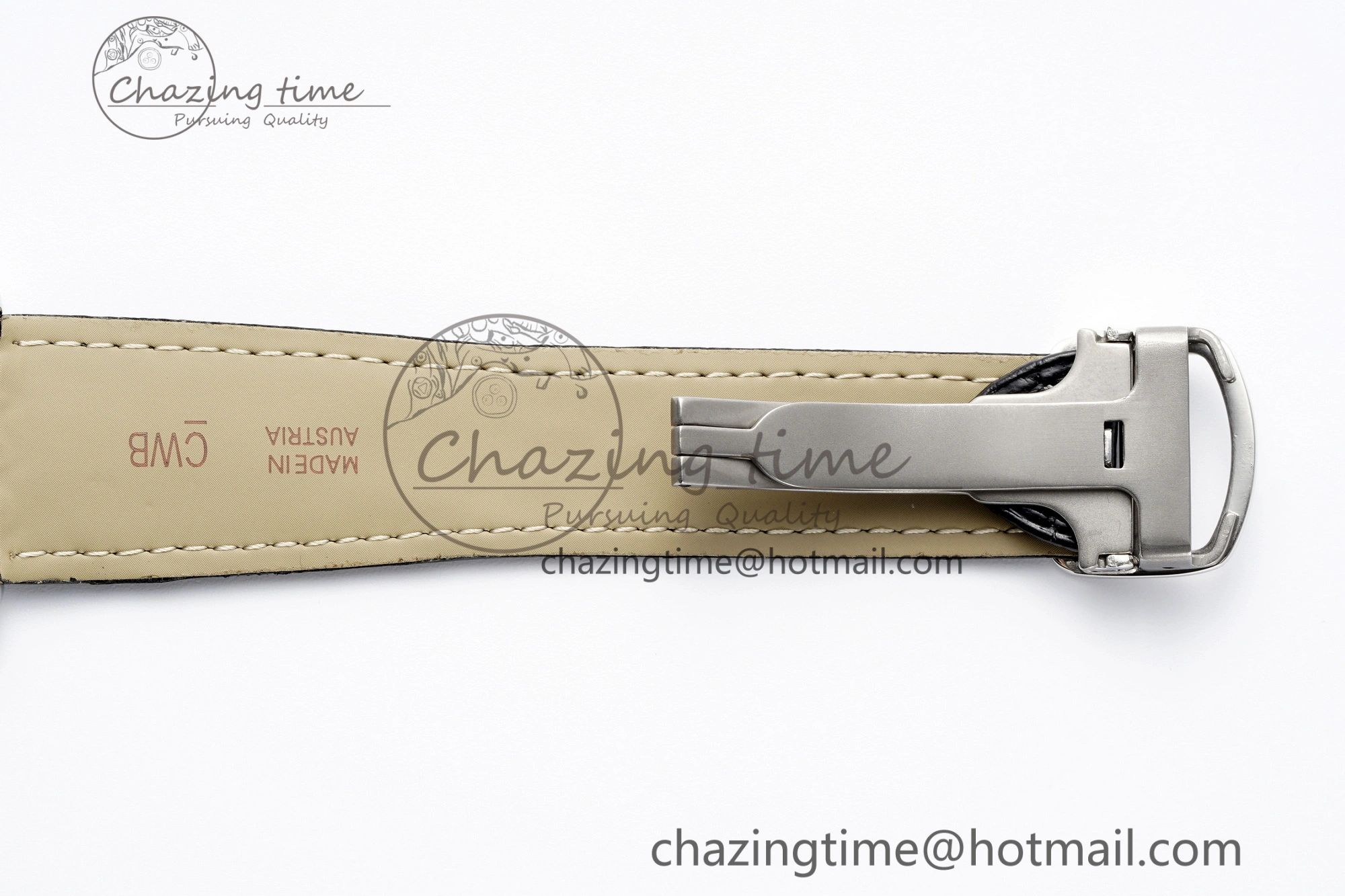 Tank 41 SS APSF 1:1 Best Edition White Dial on Black Croco Leather Strap MIYOTA 9015
