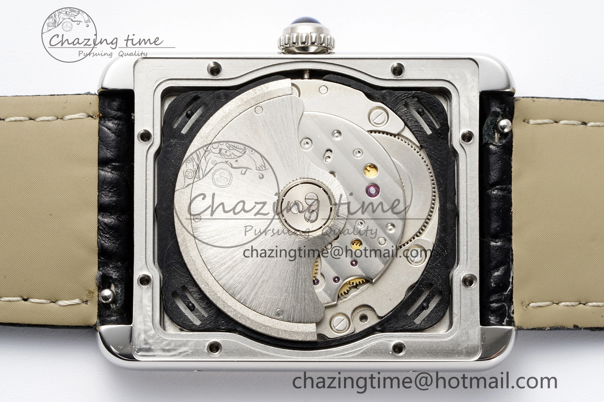 Tank 41 SS APSF 1:1 Best Edition White Dial on Black Leather Strap MIYOTA 9015