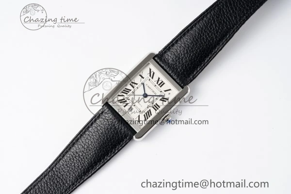 Tank 41 SS APSF 1:1 Best Edition White Dial on Black Leather Strap MIYOTA 9015