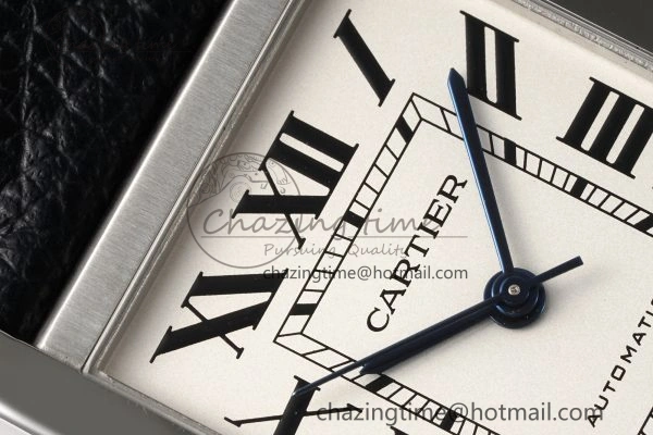 Tank 41 SS APSF 1:1 Best Edition White Dial on Black Leather Strap MIYOTA 9015