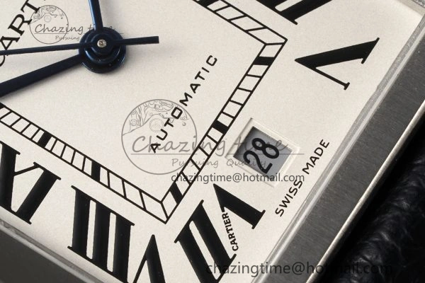 Tank 41 SS APSF 1:1 Best Edition White Dial on Black Leather Strap MIYOTA 9015