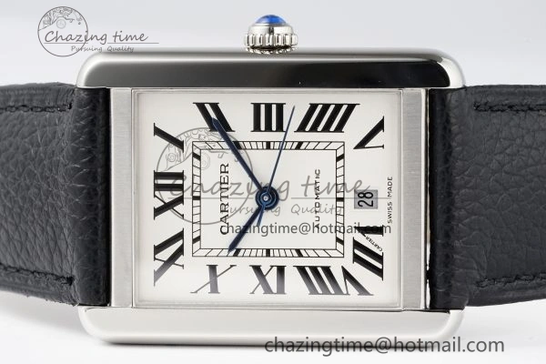Tank 41 SS APSF 1:1 Best Edition White Dial on Black Leather Strap MIYOTA 9015