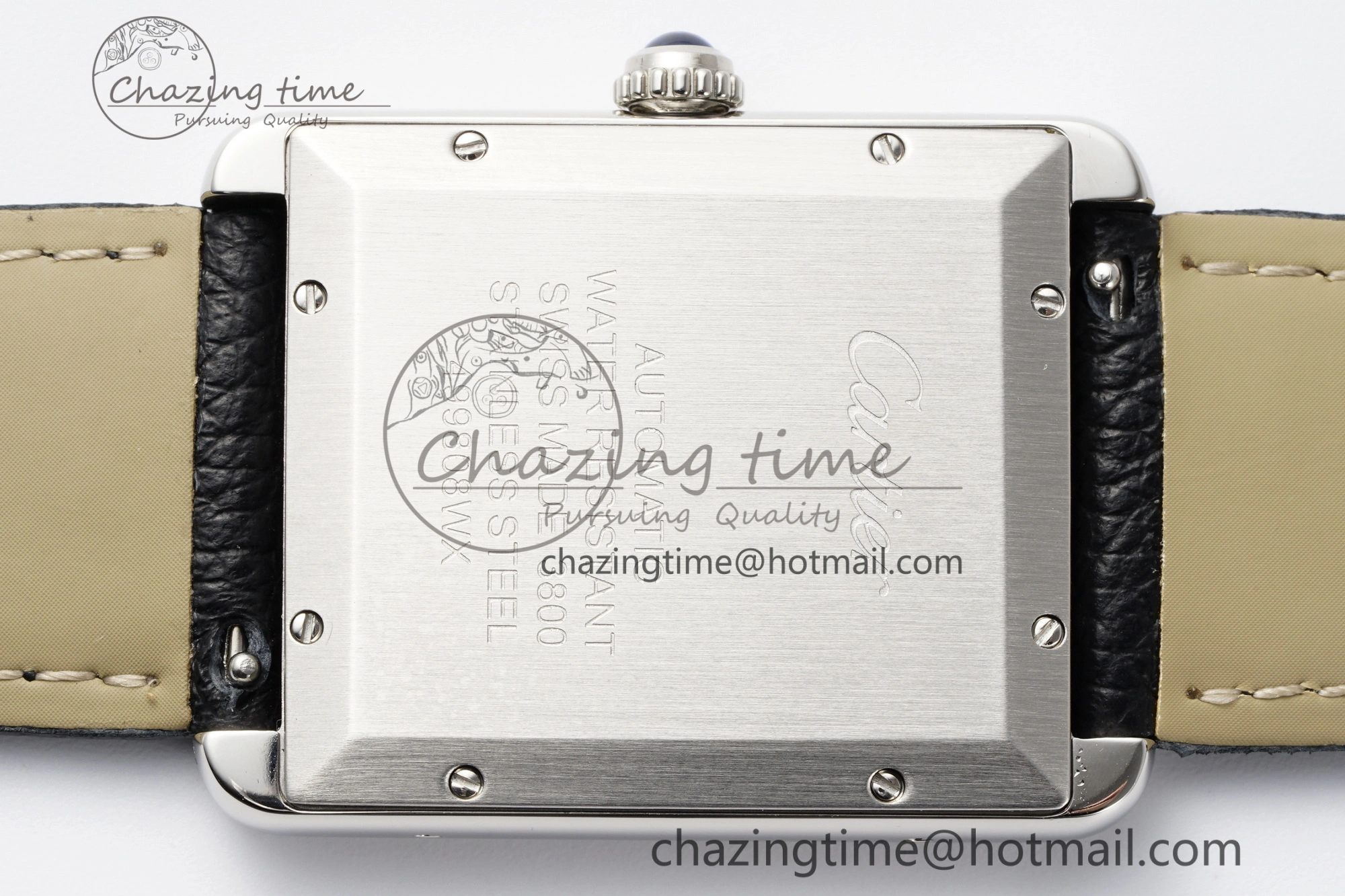Tank 41 SS APSF 1:1 Best Edition White Dial on Black Leather Strap MIYOTA 9015