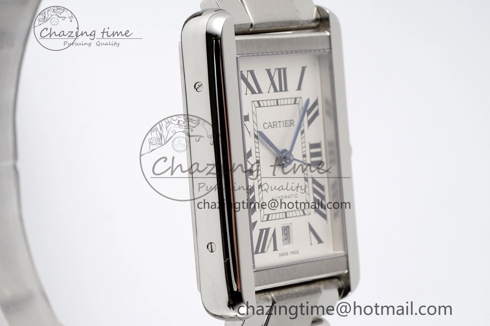Tank 41 SS APSF 1:1 Best Edition White Dial on SS Bracelet MIYOTA 9015