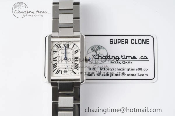 Tank 41 SS APSF 1:1 Best Edition White Dial on SS Bracelet MIYOTA 9015