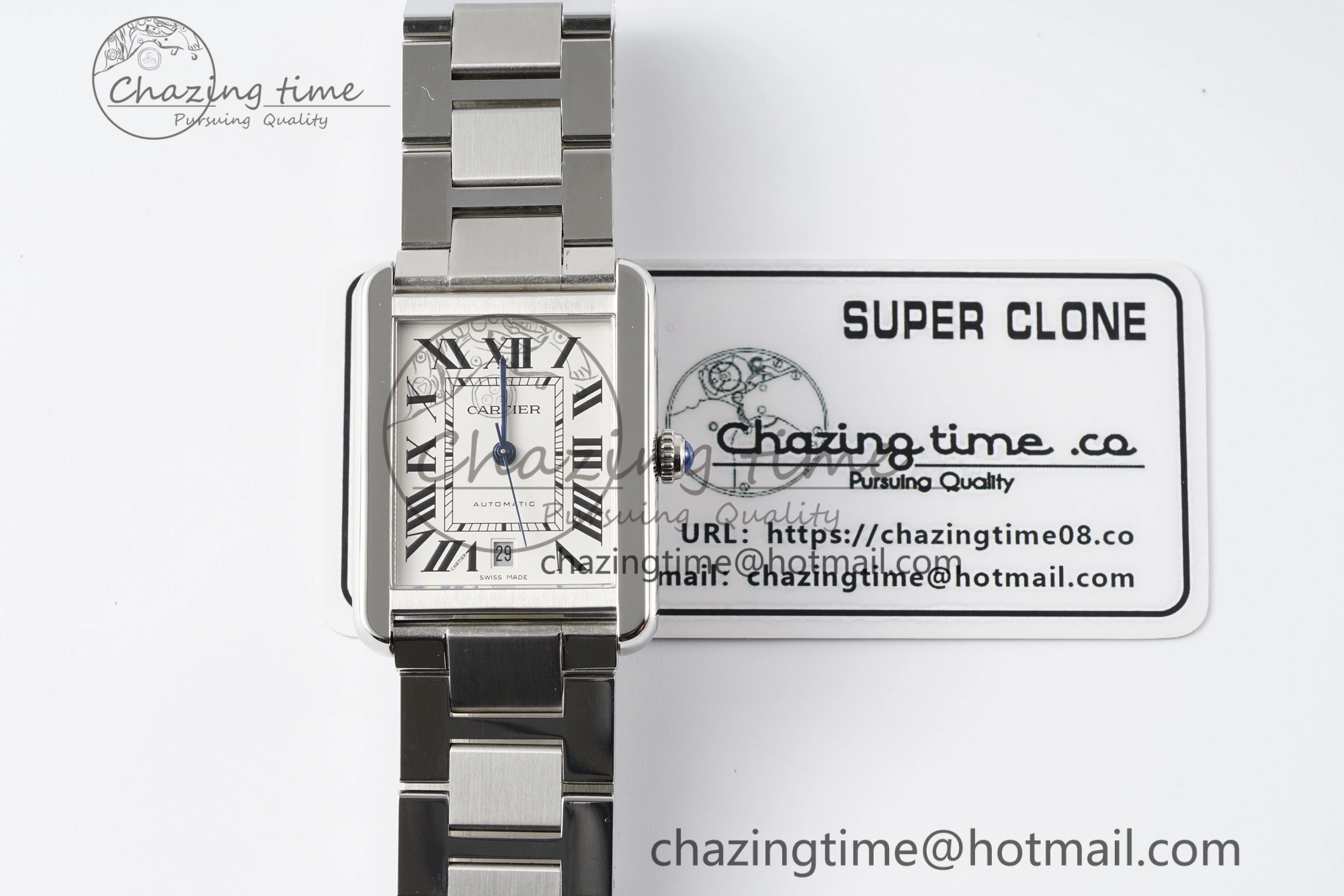 Tank 41 SS APSF 1:1 Best Edition White Dial on SS Bracelet MIYOTA 9015