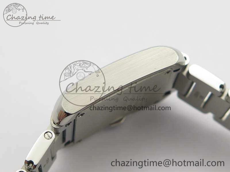 Tank Anglaise Ladies SS GSF 1:1 Best Edition White Dial On SS Bracelet Quartz