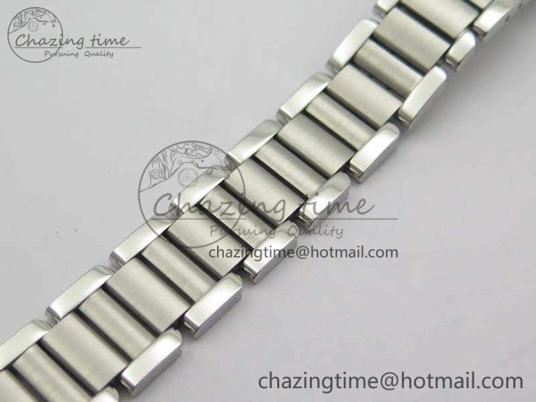 Tank Anglaise Ladies SS GSF 1:1 Best Edition White Dial On SS Bracelet Quartz