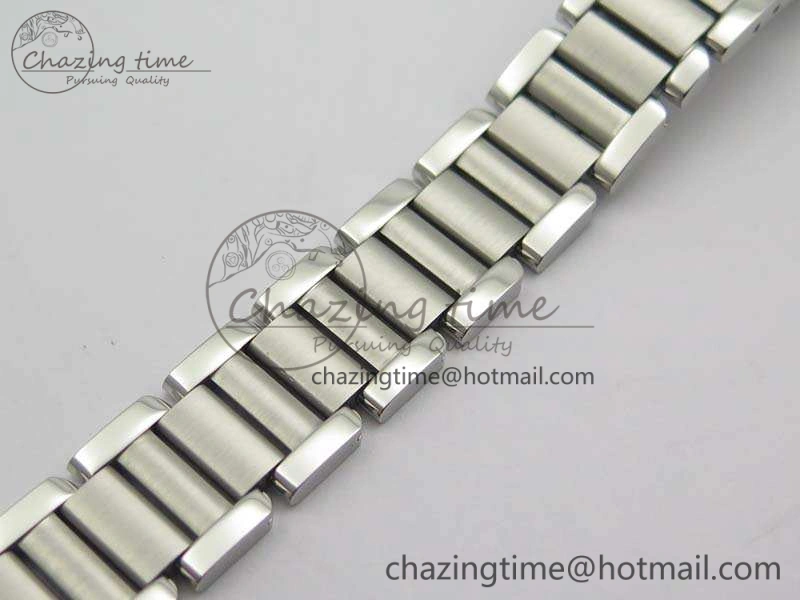 Tank Anglaise Ladies SS GSF 1:1 Best Edition White Dial On SS Bracelet Quartz