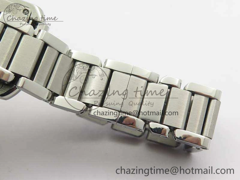 Tank Anglaise Ladies SS GSF 1:1 Best Edition White Dial On SS Bracelet Quartz