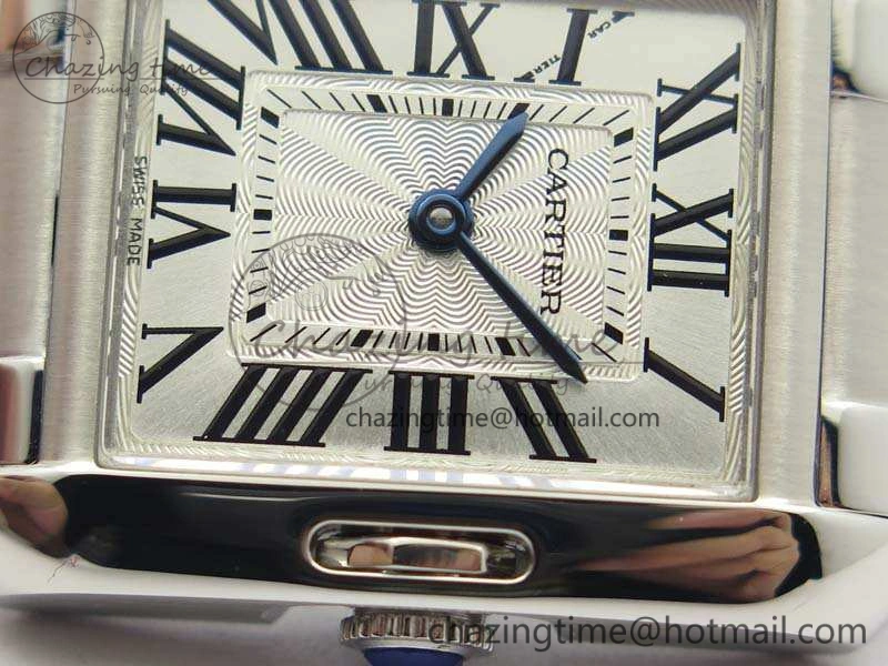 Tank Anglaise Ladies SS GSF 1:1 Best Edition White Dial On SS Bracelet Quartz