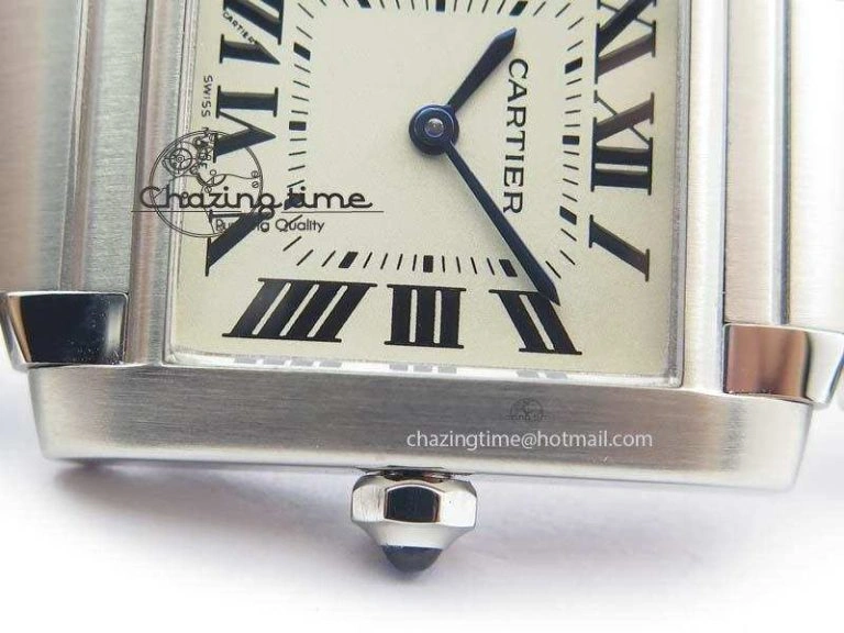 Tank Francaise 30mm Ladies SS TW 1:1 Best Edition White Dial On SS Bracelet Ronda Quartz