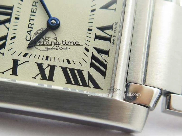 Tank Francaise 30mm Ladies SS TW 1:1 Best Edition White Dial On SS Bracelet Ronda Quartz