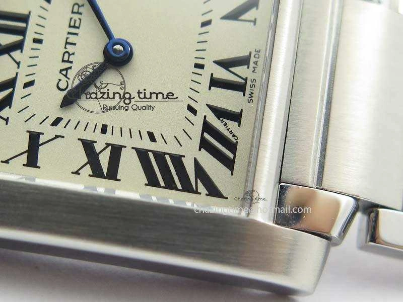 Tank Francaise 30mm Ladies SS TW 1:1 Best Edition White Dial On SS Bracelet Ronda Quartz