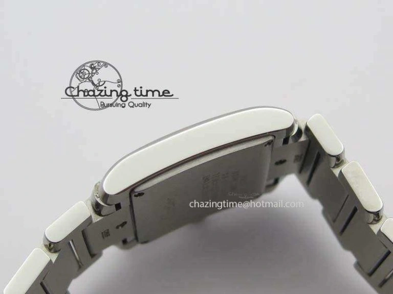 Tank Francaise 30mm Ladies SS TW 1:1 Best Edition White Dial On SS Bracelet Ronda Quartz