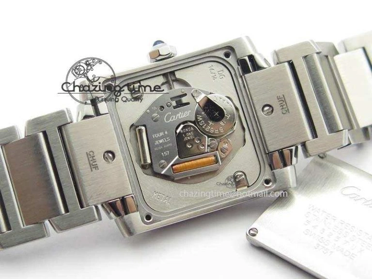 Tank Francaise 30mm Ladies SS TW 1:1 Best Edition White Dial On SS Bracelet Ronda Quartz