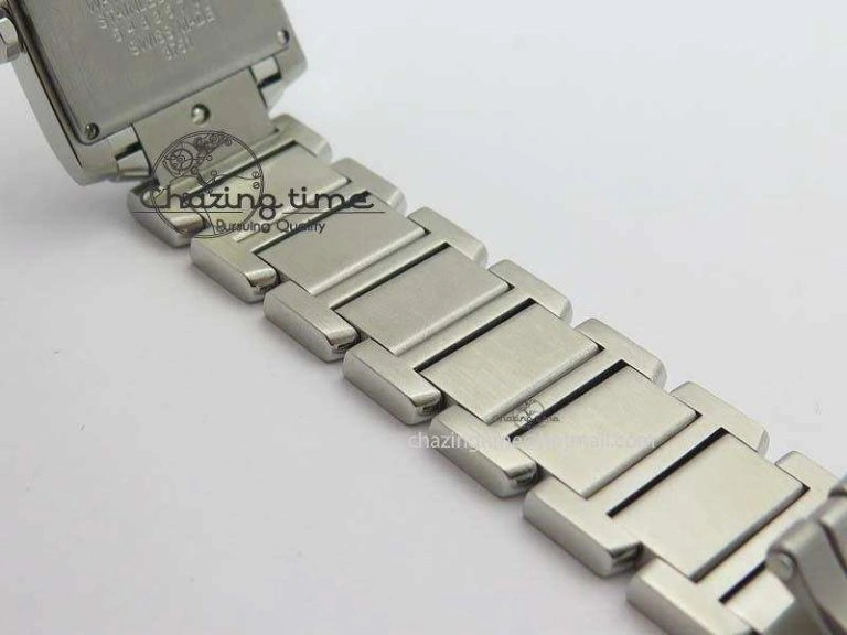 Tank Francaise 30mm Ladies SS TW 1:1 Best Edition White Dial On SS Bracelet Ronda Quartz