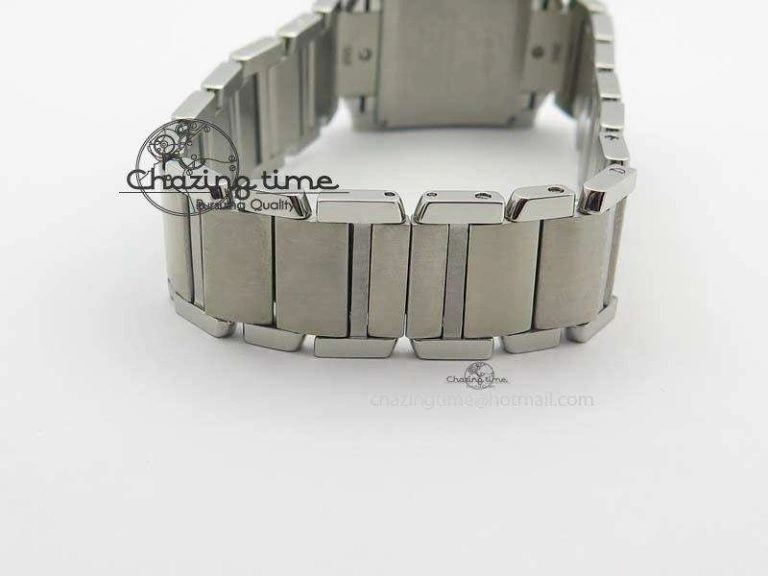 Tank Francaise 30mm Ladies SS TW 1:1 Best Edition White Dial On SS Bracelet Ronda Quartz