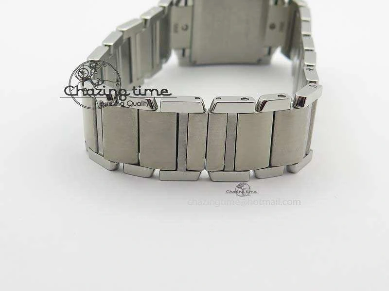 Tank Francaise 30mm Ladies SS TW 1:1 Best Edition White Dial On SS Bracelet Ronda Quartz