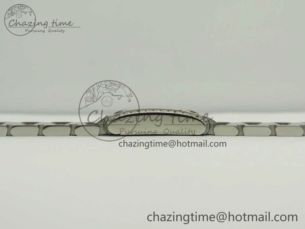 Tank Francaise Ladies 25mm Dia Bezel SS 8848F 1:1 Best Edition Ivory Dial on SS Bracelet Ronda Quartz