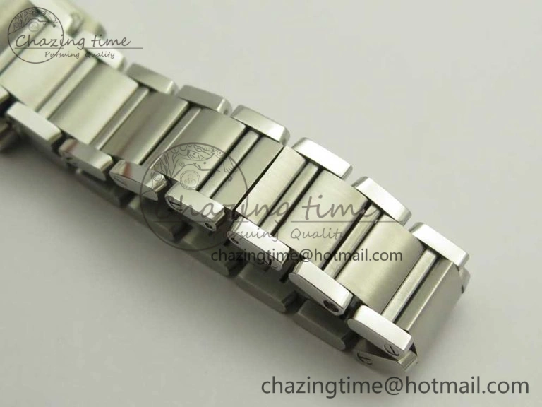 Tank Francaise Ladies 25mm SS 8848F 1:1 Best Edition Pink Dial on SS Bracelet Ronda Quartz