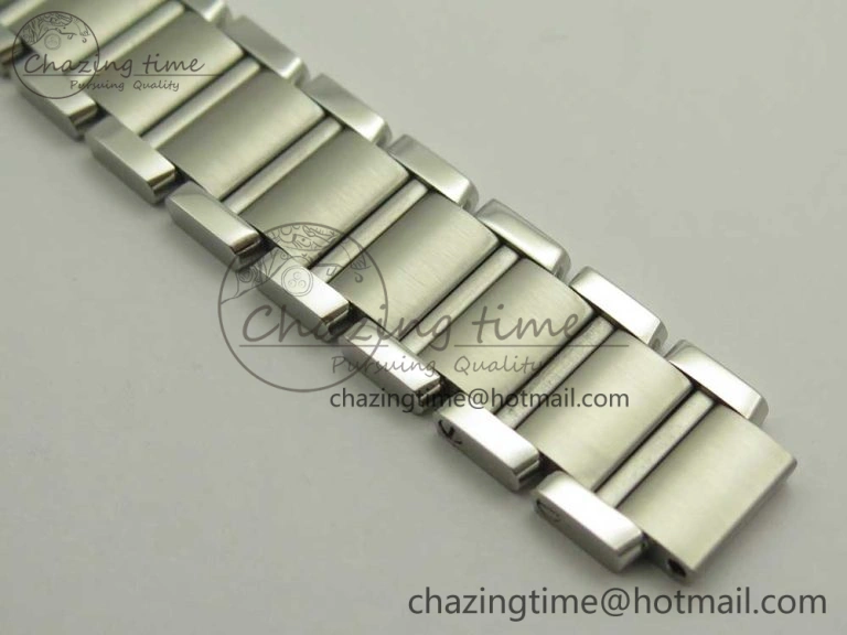 Tank Francaise Ladies 25mm SS 8848F 1:1 Best Edition Pink Dial on SS Bracelet Ronda Quartz
