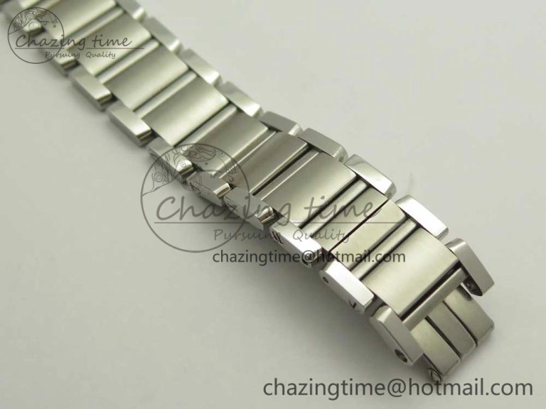 Tank Francaise Ladies 25mm SS 8848F 1:1 Best Edition Pink Dial on SS Bracelet Ronda Quartz