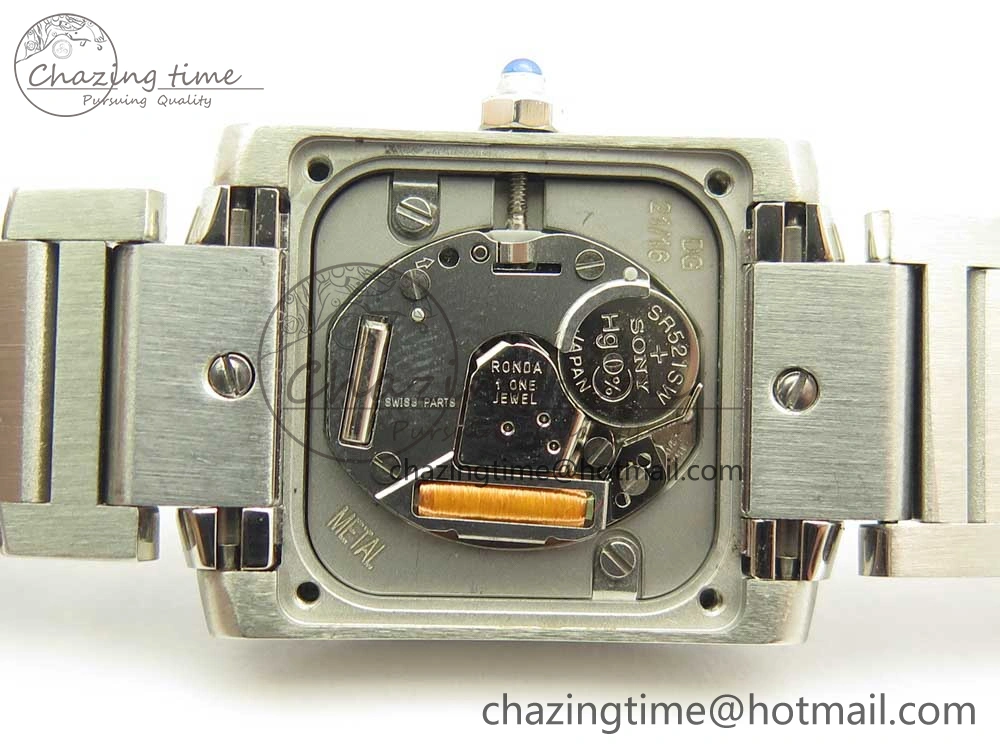 Tank Francaise Ladies 25mm SS 8848F 1:1 Best Edition Pink Dial on SS Bracelet Ronda Quartz