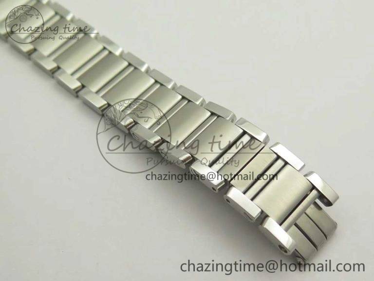 Tank Francaise Ladies 25mm SS 8848F 1:1 Best Edition White Dial Diamond Markers on SS Bracelet Ronda Quartz