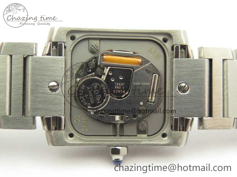 Tank Francaise Ladies 25mm SS 8848F 1:1 Best Edition White Dial Diamond Markers on SS Bracelet Ronda Quartz