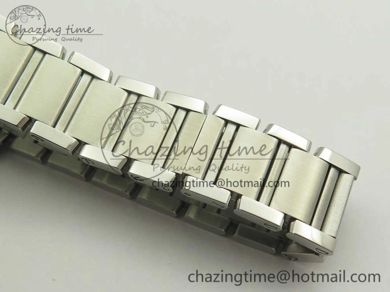 Tank Francaise Ladies 25mm SS 8848F 1:1 Best Edition White Dial on SS Bracelet Ronda Quartz