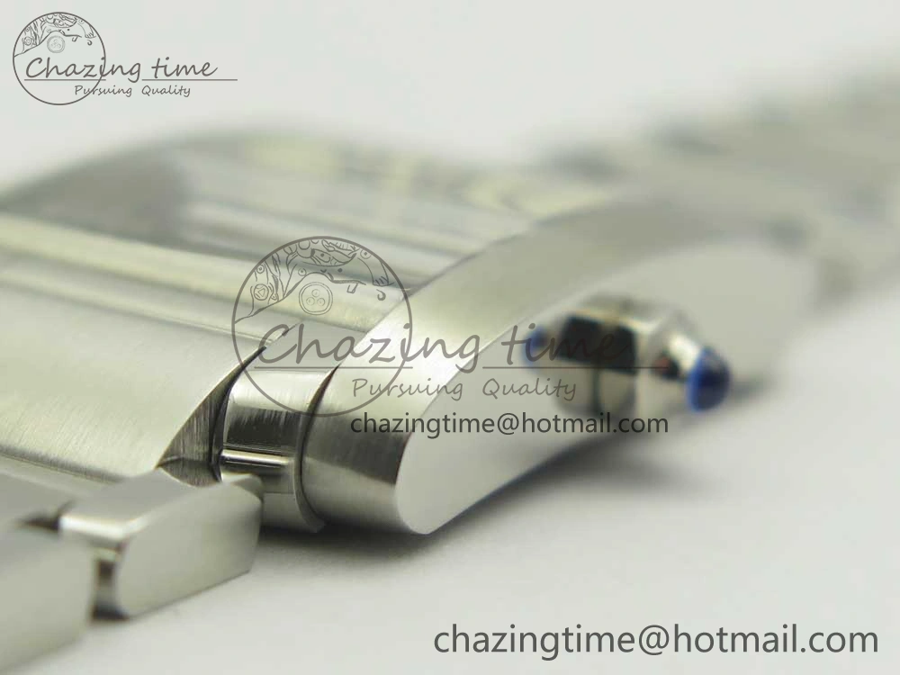 Tank Francaise Ladies 25mm SS 8848F 1:1 Best Edition White Dial on SS Bracelet Ronda Quartz