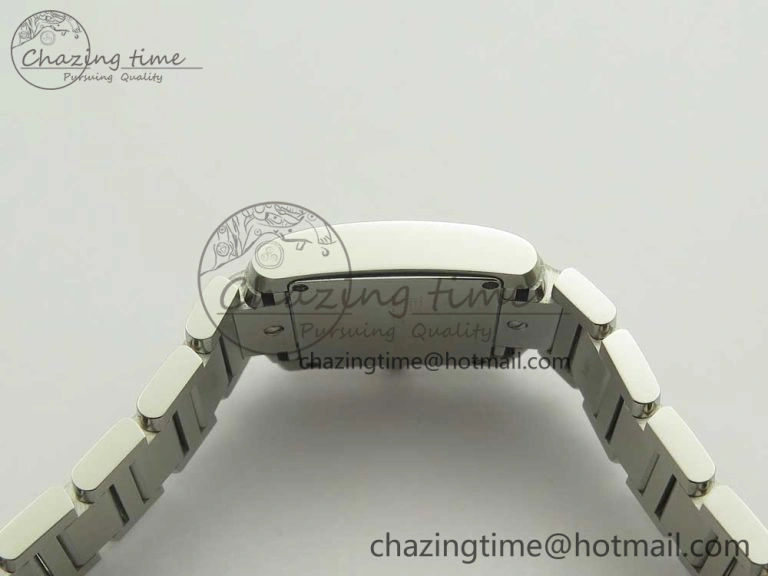 Tank Francaise Ladies 25mm SS 8848F 1:1 Best Edition White Dial on SS Bracelet Ronda Quartz