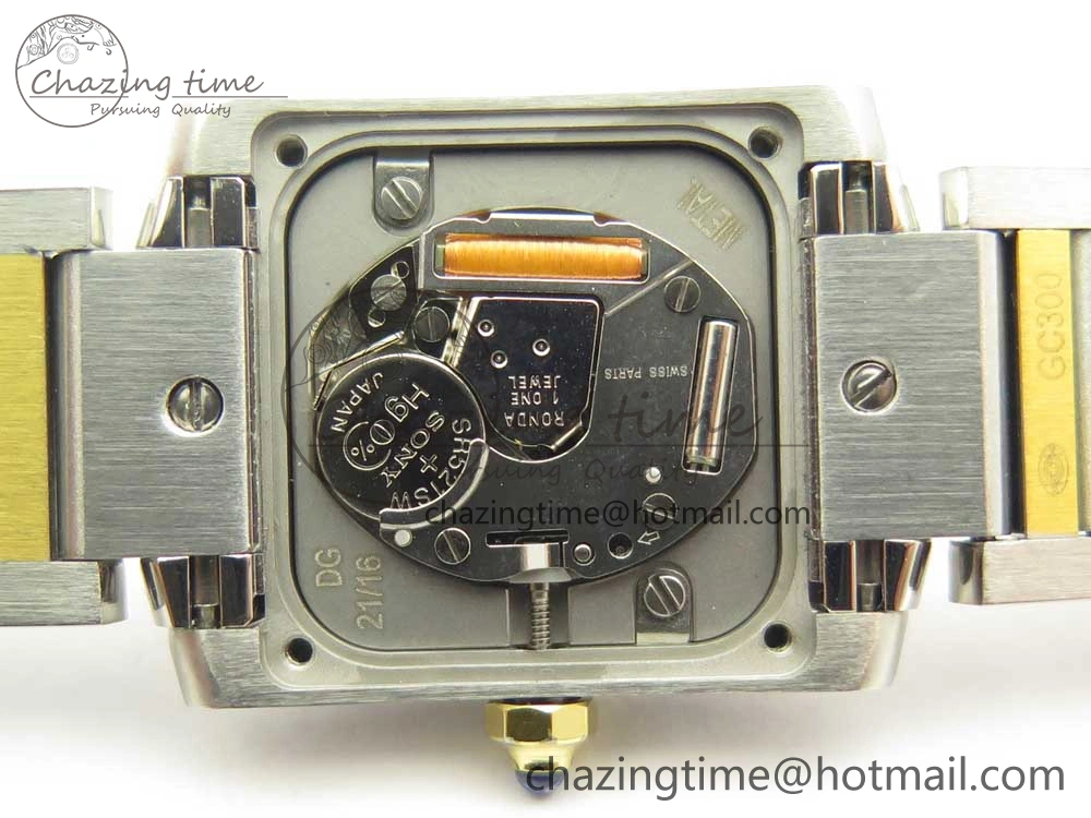 Tank Francaise Ladies 25mm SS YG 8848F 1:1 Best Edition Ivory Dial on SS YG Bracelet Ronda Quartz