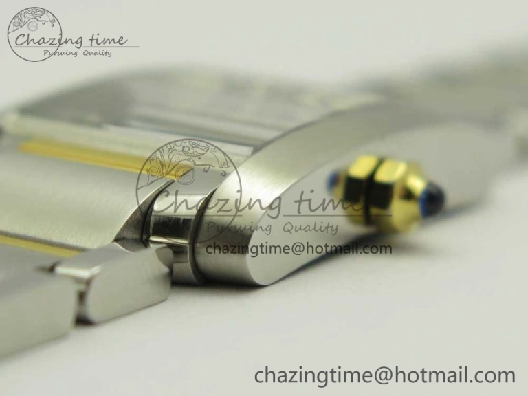 Tank Francaise Ladies 25mm SS YG 8848F 1:1 Best Edition Ivory Dial on SS YG Bracelet Ronda Quartz