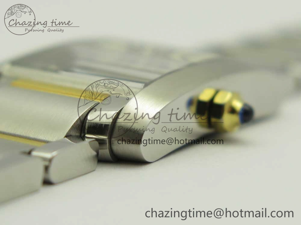 Tank Francaise Ladies 25mm SS YG 8848F 1:1 Best Edition Ivory Dial on SS YG Bracelet Ronda Quartz