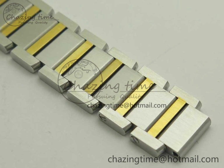 Tank Francaise Ladies 25mm SS YG 8848F 1:1 Best Edition Ivory Dial on SS YG Bracelet Ronda Quartz