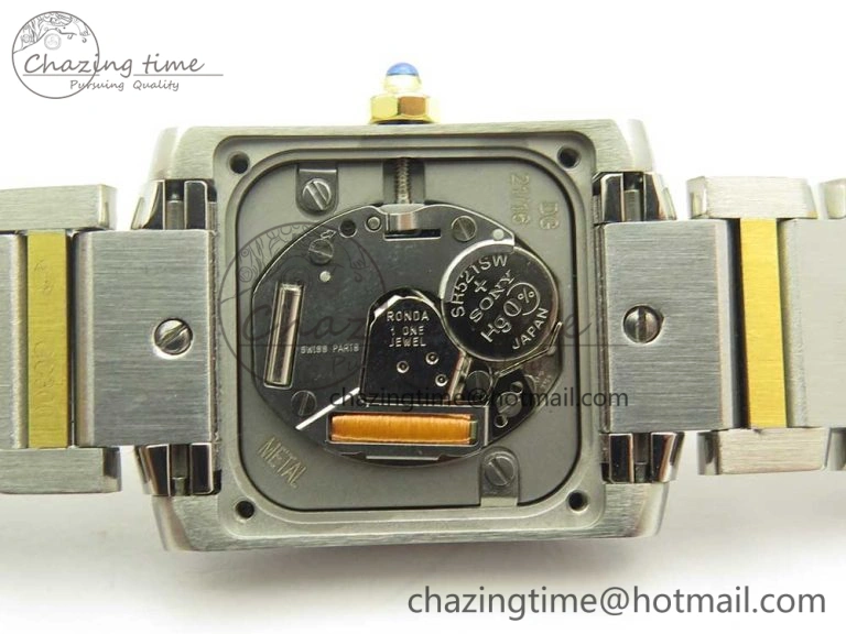 Tank Francaise Ladies 25mm SS YG 8848F 1:1 Best Edition Ivory Dial on SS YG Bracelet Ronda Quartz