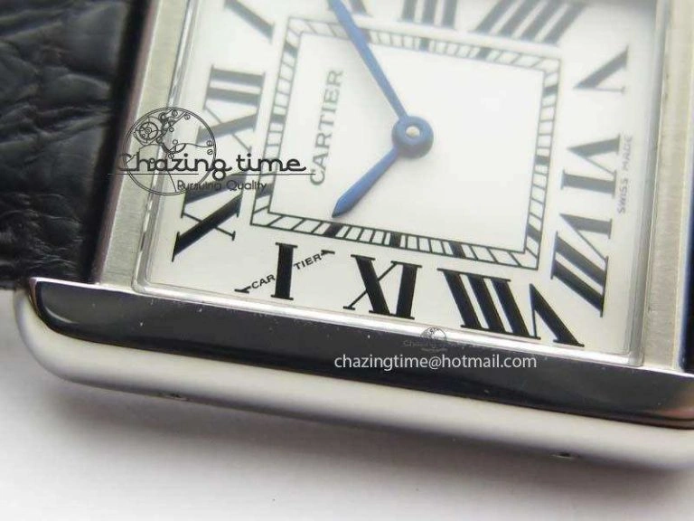 Tank Ladies 25mm SS GF 1:1 Best Edition White Dial On Black Croc Leather Ronda Quartz