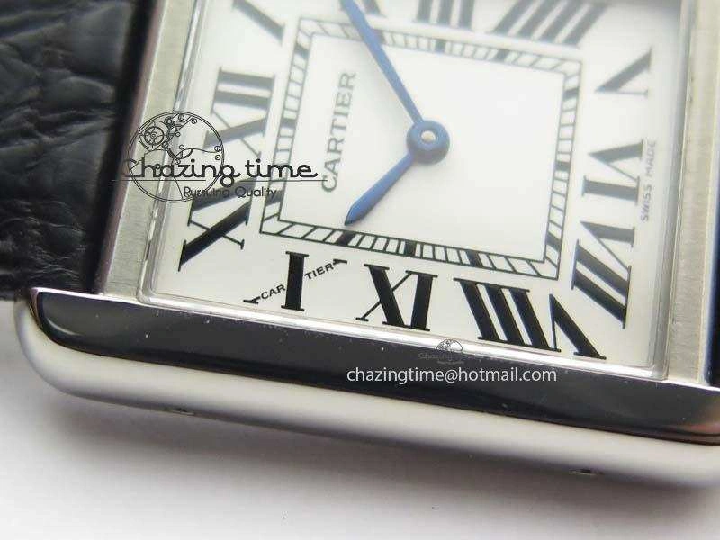 Tank Ladies 25mm SS GF 1:1 Best Edition White Dial On Black Croc Leather Ronda Quartz
