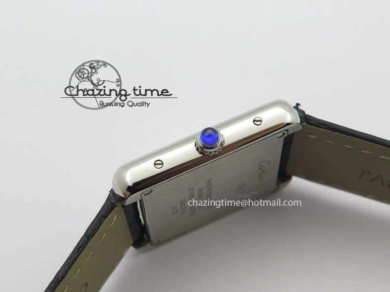 Tank Ladies 25mm SS GF 1:1 Best Edition White Dial On Black Croc Leather Ronda Quartz