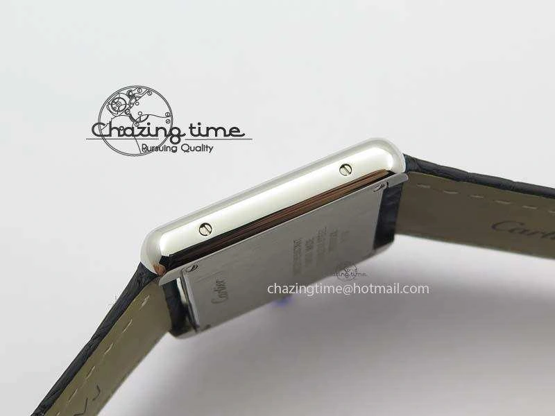 Tank Ladies 25mm SS GF 1:1 Best Edition White Dial On Black Croc Leather Ronda Quartz