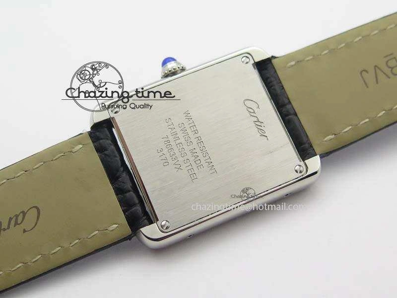 Tank Ladies 25mm SS GF 1:1 Best Edition White Dial On Black Croc Leather Ronda Quartz