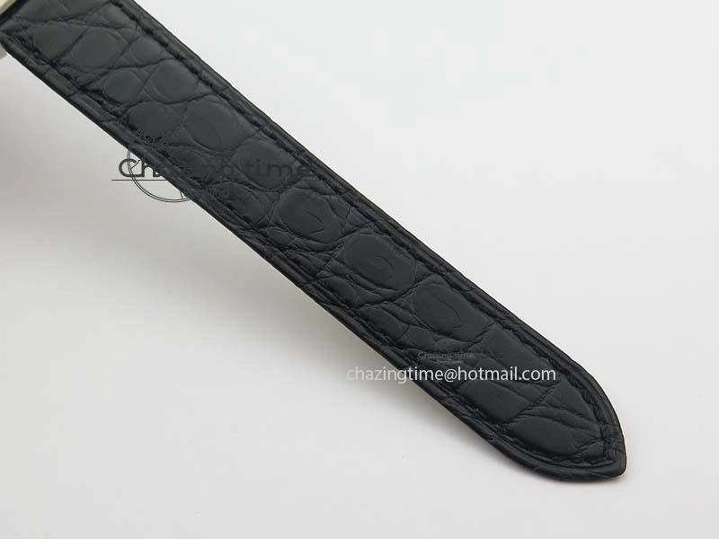 Tank Ladies 25mm SS GF 1:1 Best Edition White Dial On Black Croc Leather Ronda Quartz
