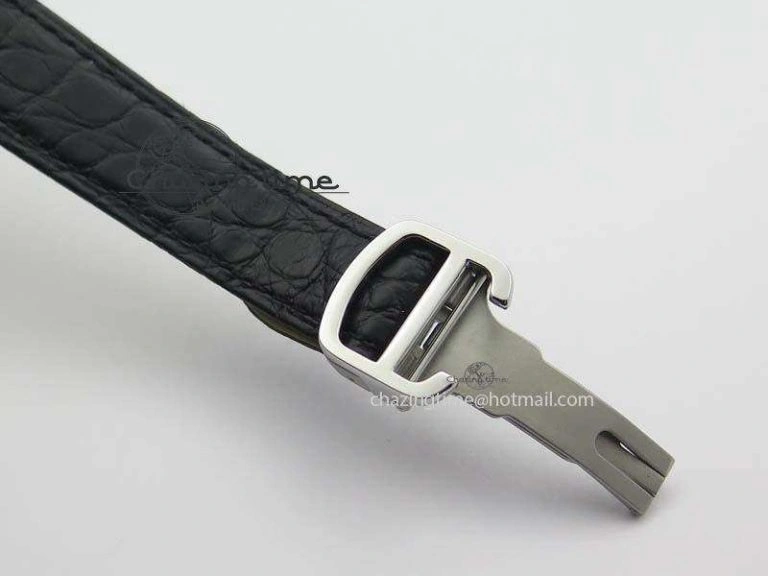 Tank Ladies 25mm SS GF 1:1 Best Edition White Dial On Black Croc Leather Ronda Quartz
